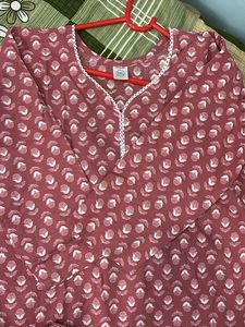 Brand New Carrot Red Color Short Kurti