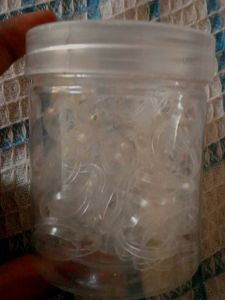 Black &amp;White Clear Elastic Hair Tie Set