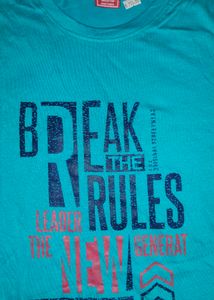 Blue Graphic Print T-Shirt