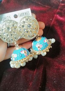 Sky Blue Wedding Wear Earrings 😀😀
