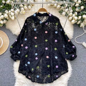 Imported Creme Embroidery Shirt