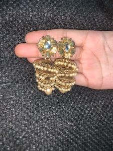 Gold Jhumka Earrings