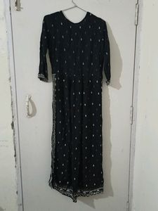 Very Beautiful Black Kurti With Neck Design
