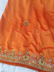 Elegant Orange Saree
