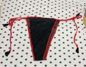 Black & Red Bikini Bottom