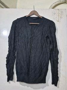 Black Shimmer Pullover.