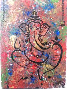 Ganesh Painting on Canvas