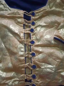 Back Neck Design With Side Zip Lining Blouse
