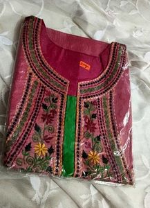Rose Pink 🩷 Embroidery Kurta