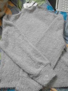 Cozy Gray Knit Sweater