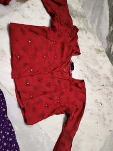 Red Top With Coat