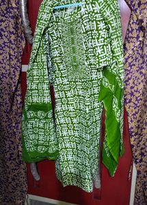 Women Pure Cotton Kurti Pant Dupatta Set