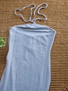 Light Blue Halter Dress