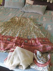 One Tym Used Lehnga With Full  Work Blouse