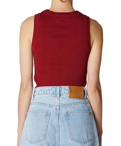Burgundy Ribbed Crop Top