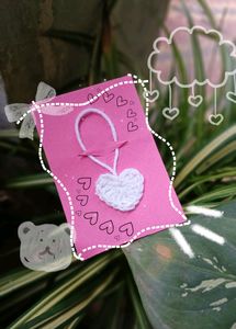 Crochet Heart Keychain Or Charm
