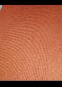 Rust Ribbed Sleeveless High-Neck Top | Like New