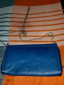 Royal Blue Chain Sling Bag