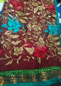 Floral Embroidered Saree