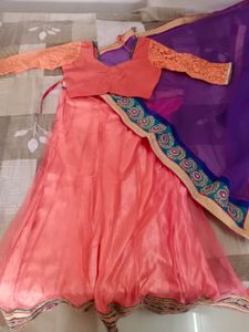 Peach Colour Lehnga