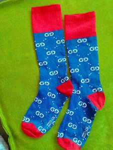 Blue Glitter GG Socks