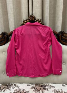 Pink Button-Down Top