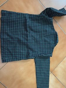 checked woolen stitched shirt and pyjama