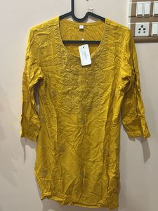Yellow Short Kurti