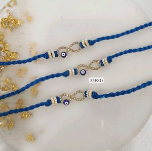 Set Of 3 Evil Eye Infinity Bhai Rakhi