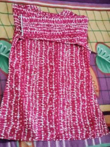 Pink Patterned Kurti
