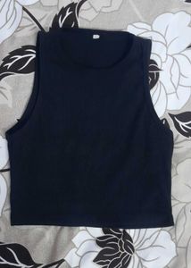 Black Basic Crop  Top