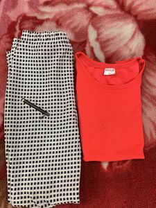 T-shirt Wit Pant For Girls