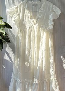 White Ruffle Dress