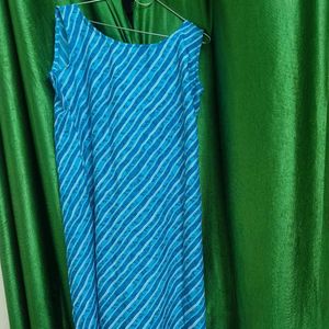 Sleeveless Sky Blue Kurti 👗