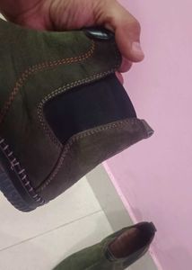 Men&#39;s Suede Chelsea Boot Boots For Men (Green)