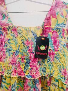 Floral Print Top With Tag