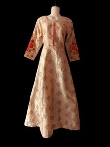 Ethenic Beautiful Embroidery Work Gown😍🫠👑