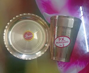 Brinda Brass Plate and P.K. Glass