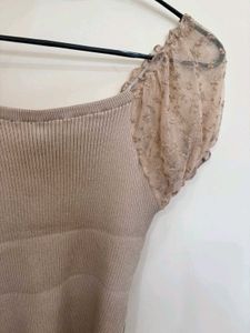 Pearl Detail Lace Top