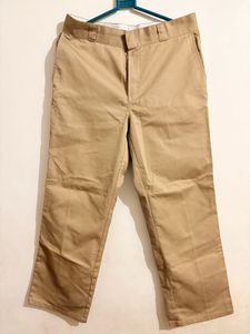 H&amp;M Khaki Straight Leg Trousers