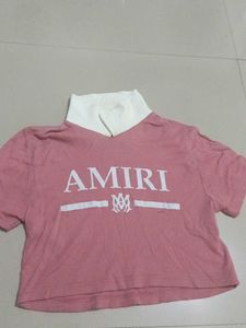 AMIRI Pink Graphic Top