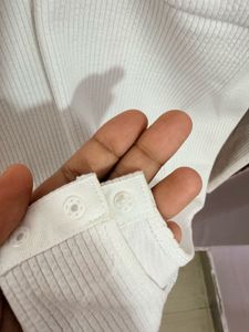 White Long Sleeve Bodysuit