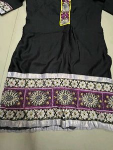 Embroidered Black kurta