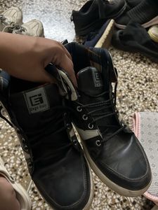 black high top sneakers