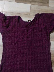 Deep Wine Chikenkari Kurti🤍🤍🤍🤍✨✨✨✨
