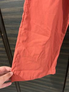 Rust Off-Shoulder Jumpsuit