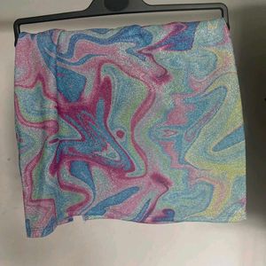 Colorful Mini shimmer sparkle Skirt