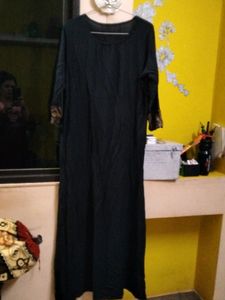Straight Line Fully Black Dress