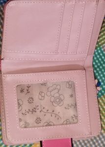 Pink Floral Accent Wallet