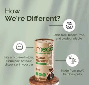 Car Bamboo Facial Tissues pack of 2